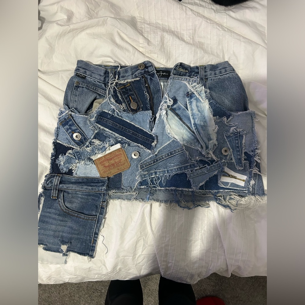 Distress Demin Skirt Size 6